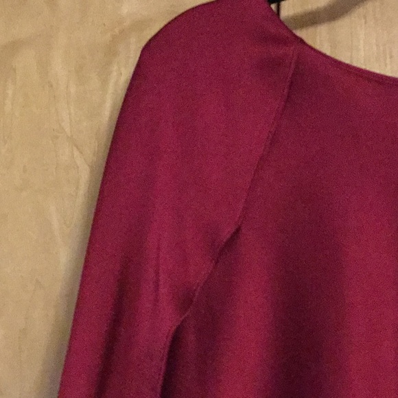 Halston Heritage Womens Cape Sleeve Satin Dress - Picture 5 of 8